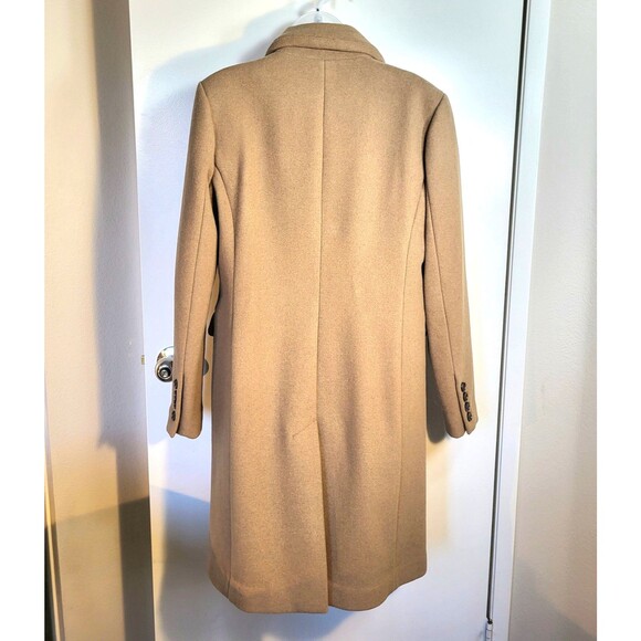 Michael Kors Women’s Camel Classic Wool Blend Minimalist Tailored Overcoat Med - Picture 4 of 16